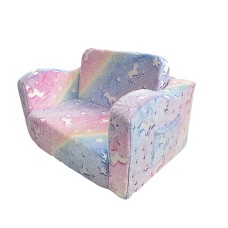 icetiger Rainbow Foldable Children Sofa – Soft, Colorful, and Comfortable Couch for Kids – Perfect for Playrooms and Bedrooms